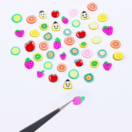 FIMO-design for nails "Fruit", color mix-3