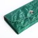 Women's wallet on magnet, green color