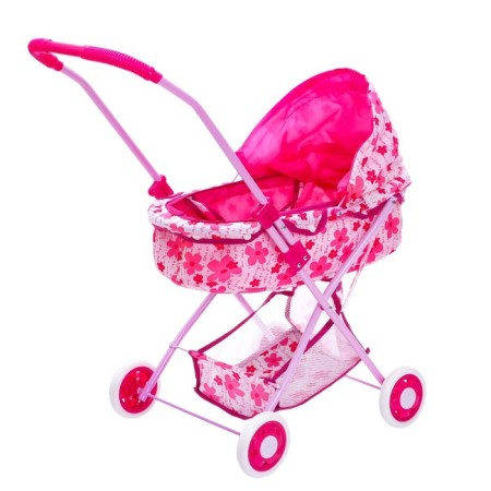 Winter doll stroller, with a bag, with a basket, a metal frame-5
