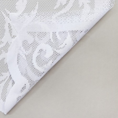Tulle in a kitchen without curtain tape 165x170 cm, white color, 100% polyester-4