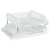 A set of paper trays horizontal Starong Istanus, 2 pieces, on metal rods, white