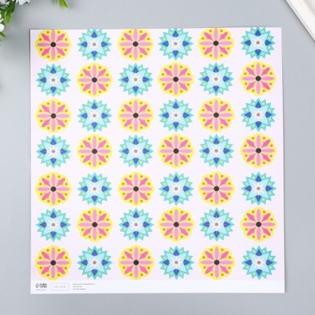 Scrapbooking paper "Kaleidoscope" density 180 g 30.5x32 cm-3