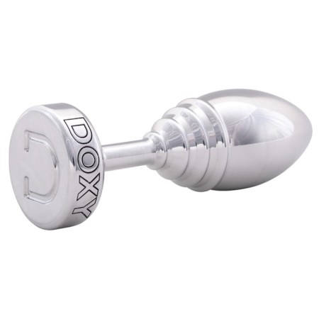 Anal sleeve DOXY BUTT PLUG RIBBED, D-3.3, aluminum-3