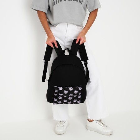 School textile "cats", with a pocket, black color-7