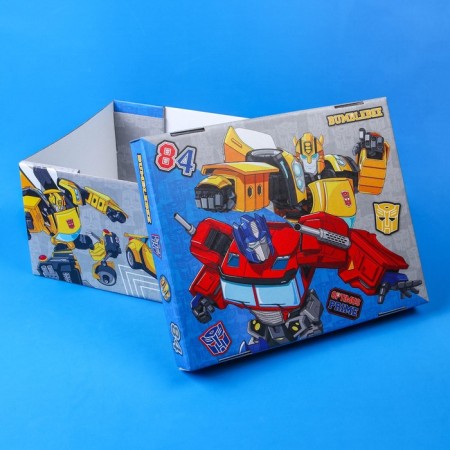 Gift box with a lid, folding, 31x25.5x16 cm, transformers-6