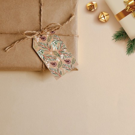 Schildik postcard for the gift "Shishechki", 5 x 9 cm, New Year-2