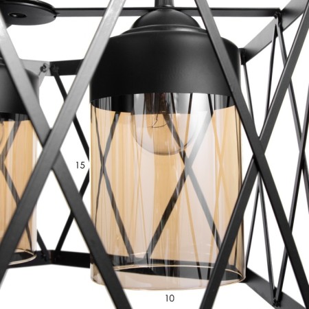 Chandelier 2622/3 E27 40W Black 40x40x21-121 cm BayerLux-6