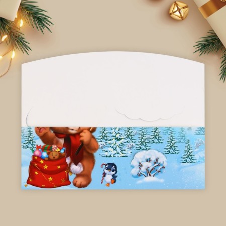 The envelope for money "New Year's bear", 17.5 x 9 cm, New Year-2