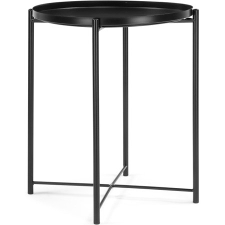 TRAY 1 Metal coffee table, black 46x46x52 cm-2