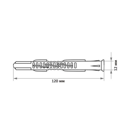 Dowel "Rosdubel P", frame, nylon, 12x120 mm, 50pcs-3