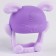 Silicone teether for teeth "Bunny", purple color