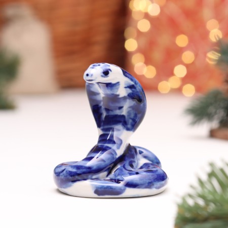 Souvenir "Snake", No. 12, Gzhel, 6 cm