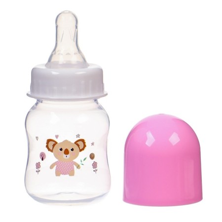 A bottle for feeding, a classic throat, 60 ml., From 3 months, pink color-1