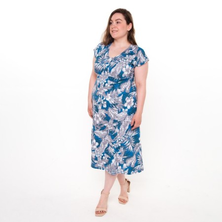 Women's dress, blue color, size 48-1