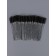 Brushes for eyebrows and eyelashes, set - 50 pcs, 9.5 cm, black/transparent color