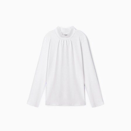 Turtleneck for girls, white color, height 122 cm