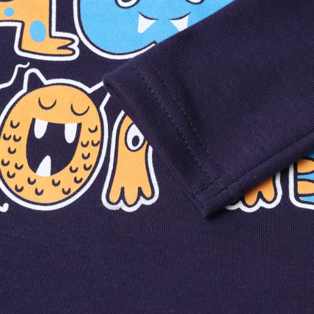 Longslit for the boy, the color is dark blue, height 98 cm-2