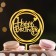 Topper "Happy Birthday", a circle with hearts, gold, give beautifully
