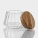 A set of glass cans with a bamboo cover Bellatenero "Eco", 3 items, 14 × 22.5 cm
