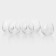 Set of glass glasses "Pion", 380 ml, 6 pcs