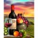 Diamond mosaic with partial filling "Still Life with wine" 40x50 cm, on a subframe