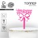 Topper acrylic "Happy Birthday, daughter", 13 cm