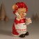 Polystone souvenir "Mouse in red with a white apron, with a ginger cake" 9x7.5x15 cm