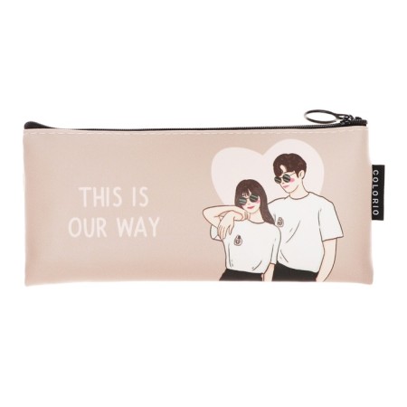 Penal soft 1 department, 90x200, artificial leather, for girls, beige, color "Style"-2