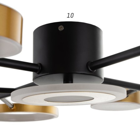 Luer with PDU 2300/9GD LED 190W 3000-6000k gold 85x85x9 cm Bayerlux-5
