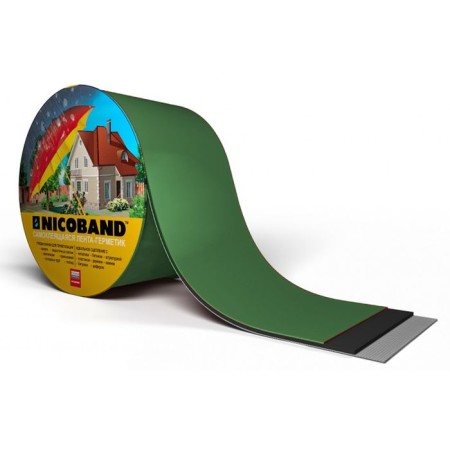 Self -adhesive sealing tape Nikobend, green, 0.3x10m