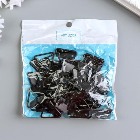 Suspension metal for paintings, black photo frame 3.2x2.4 cm-2
