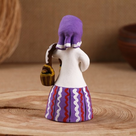 Souvenir "Baba with buckets Summer", Kargopol toy, mix-3