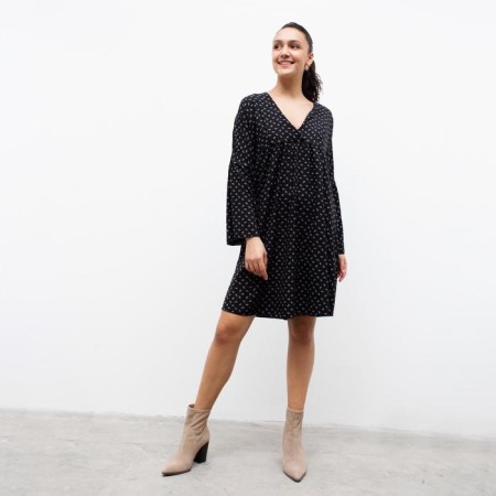 Women's dress Minaku: Green Trend Black Color, Rr. 48-6