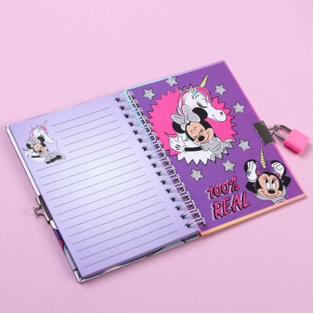 Notebook on the A6 lock, "Unicorn Dreams", 50 sheets, Minnie Mouse-1