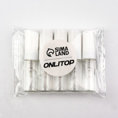 A bottle for storage, with a sprayer, 3 ml, packing - 5 pcs, white color-6