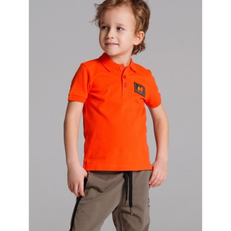 Polo for the boy PlayToday Safari, height 98 cm, Terracotta color