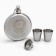 Gift set 4 in 1 "USSR": flask 240 ml, 2 piles, funnel, chrome