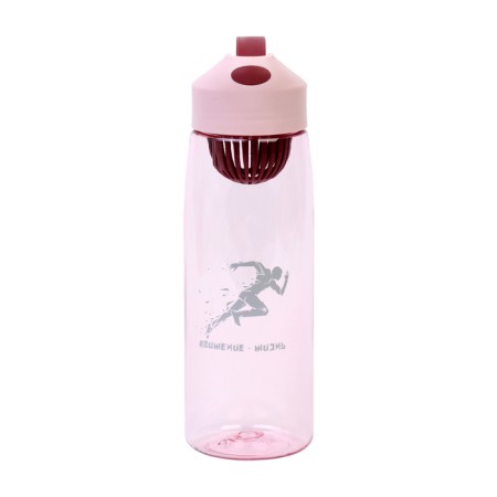 Water bottle, 550 ml, "movement - life", pink
