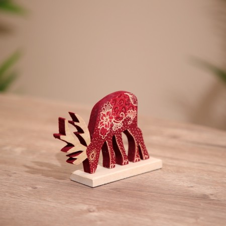 Souvenir "Deer" on the stand, wood 13x4x9 cm-1