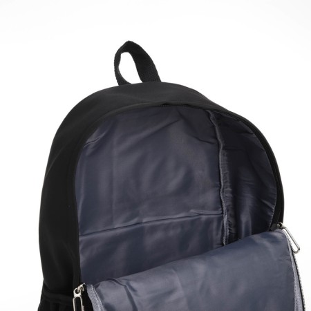 Youth backpack from textiles, 4 pockets, black color-3
