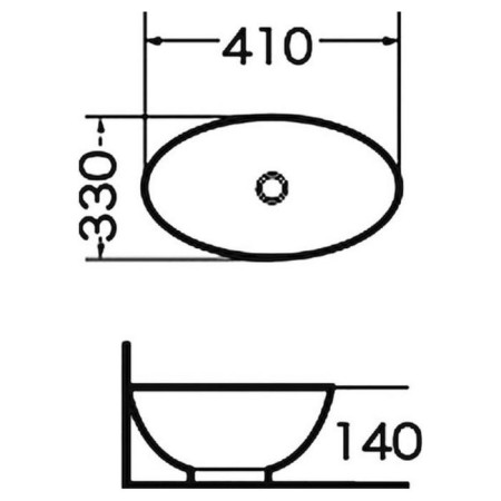 Grossman GR-3018 sink, rectangular, 410 x 330 mm, white-3