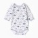 Body baby with long sleeve, white color/elephants, height 62
