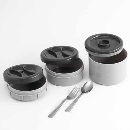 Thermos for meals, 2 l + fork, spoon, retains heat 8 hours, 22 x 13.5 x 15.5 cm-2