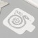 Plastic stencil "Snake with hieroglyph", size 9x9 cm