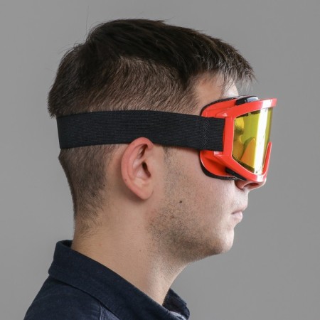 Mask glasses for motor vehicles, double-layer glass, red color-3