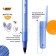 A set of ballpoint pens 4 pieces of BIC "Round stic Classic", 1.0 mm node, average letter, blue ink