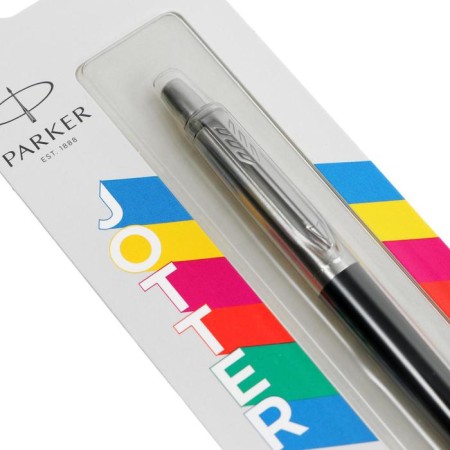 Ballpoint pen Parker Jotter Plastic K60, Ct, M, 1.0 mm, plastic casing/ stainless steel, black, blue ink-1