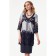 Female dress, size 42, blue, white color