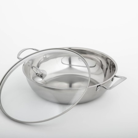 Stainless steel pan "elites", 3 l, with a triple bottom, lid-2