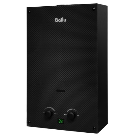 Gas column Ballu Gwh 10 Fiery Glass Carbon, 20 kW, wall, black